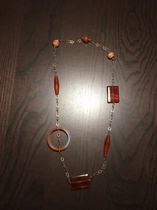 collana corniola Con Catena In Argento Placcato Rame - Foto 1 di 5
