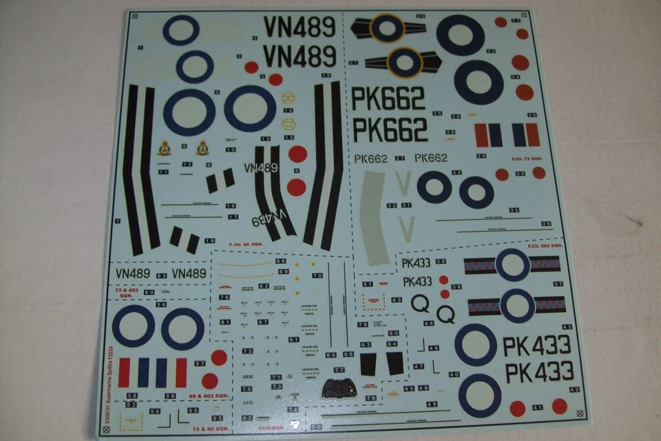 AIRFIX  SUPERMARINE SPITFIRE Mk22/24  06101  1:48 scale decals - Image 1 of 1