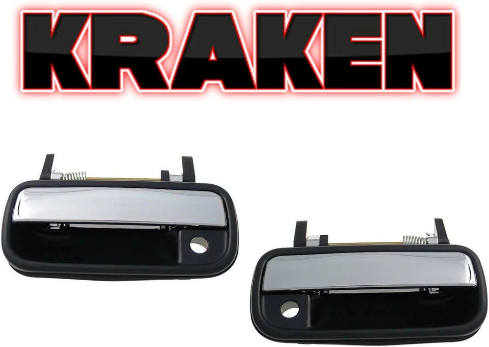 Par de manijas de puerta exterior para camioneta Toyota 4Runner 1990-1995 cromadas negras Foto 1 de 4