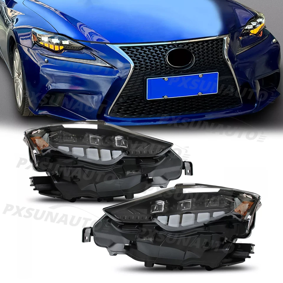LED Headlights For 2013-2016 Lexus IS250 350 F IS200t/300 Sequential Head Lamps - Image 1 of 1