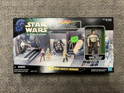 + Star Wars Hasbro 1998 Jabba's Palace with Han Solo in Carbonite NIB Cover