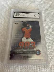 JOEY BART GIANTS 2019 BOWMAN CHROME STAT TRACKER REFRACTOR RC #JB GRADED 10 L@@K - Picture 1 of 2