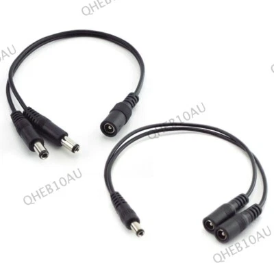 2Way DC Power Splitter Cable Cord Adapter Female Male CCTV Camera LED strip 17H - Image 1 of 4