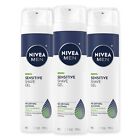 NIVEA MEN Sensitive Shave Gel with Vitamin E, Soothing, 3 Pack of 7 Oz Cans