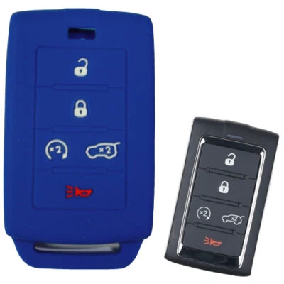 Cubierta remota de goma sin llave llavero para Jeep Grand Cherokee 2024 2023 2022 2021 Foto 1 de 2