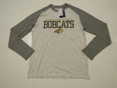Champion NCAA Shirt MONTANA STATE UNIVERSITY Gray Baseball Tee L/S Sz Medium NWT - Image 1 of 2