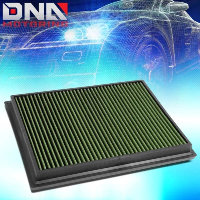 FOR 2015-2018 TOYOTA HILUX REVO/FORTUNER HI-FLOW DROP IN PANEL AIR FILTER GREEN - Image 1 of 4