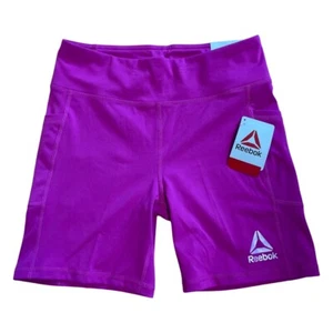 NEW REEBOK Girls Bike Shorts Fuchsia sz XL 14/16 - Picture 1 of 3