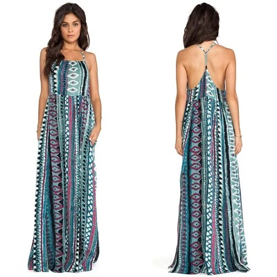 Женское повседневное макси-платье Somedays Lovin размер XS синее с принтом Multi Liar Liar - Изображение 1 из 4