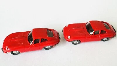 1980s Wiking 2n Jaguar E Type made in Germany HO scale Lot Of 2 Red Cars - Image 1 of 4