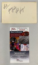 Bob Boozer Signed Index Card JSA Certified AUTO NBA Seattle Supersonics w/COA!