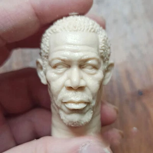 Unpainted Morgan Freeman Head Carving 1/6 Scale Plastic Head Toys Model US Actor - Picture 1 of 4