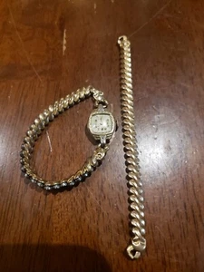 Reloj de diamantes vintage para dama 10k RGP funcionando y funcionando - Imagen 1 de 8