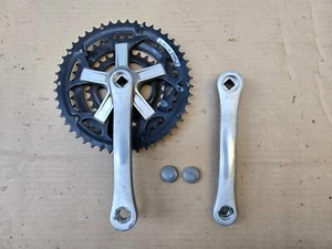 Vintage 90s SR Suntour PowerFlo PFF Triple Mountain Bike Crankset 170mm 48/38/28 - Picture 1 of 11