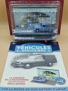 1/43 Simca Aronde & Diorama "La Poissonnière" Véhicules Utilitaires IXO Altaya - Imagen 1 de 2