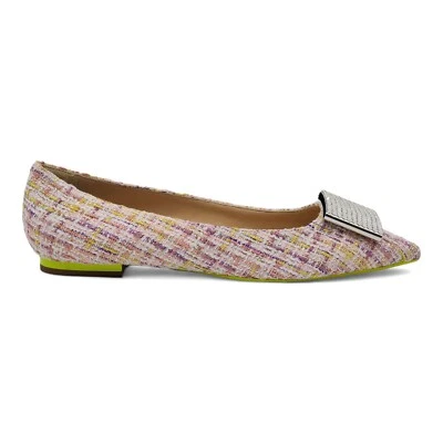 Roger Vivier Gommettine Ball Woven Ballet Flats in Purple White Lime $950 - Image 1 of 4