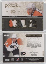 2007-08 O-Pee-Chee Premier Remnants Triples /35 Simon Gagne #PR-GA Triple Patch