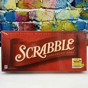 SCRABBLE Crossword Board Game Vintage 2001 USA Classic Wood Letters Sealed NEW! - Picture 1 of 24