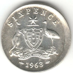 1 x 1963 SIXPENCE 6d GRADES UNC A BEAUTIFUL HIGH GRADE MISTRIKE EXTREMELY SCARCE - Picture 1 of 12