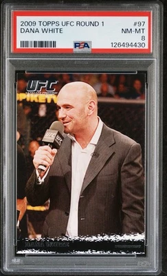2009 Topps UFC Round 1 Dana White #97 (RC) PSA 8 - Image 1 of 2