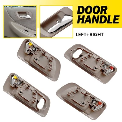 Set of 4 Interior Inside Inner Door Handle Beige Fits For 1998-2002 Honda Accord - Imagem 1 de 4