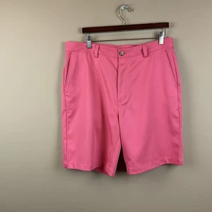 Vineyard Vines Links pantaloncino uomo 34 x 9 rosa golf piatto poliestere - Foto 1 di 9