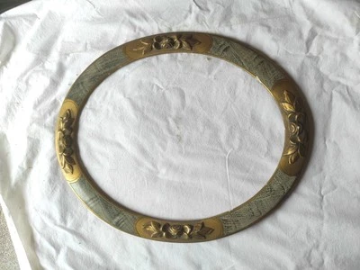 Cadre ovale ancien 58x48 Bois - Photo 1/4