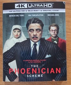 The Phoenician Scheme 4K ULTRA HD + BLU-RAY + DVD + SLIPCOVER Wes Anderson 2025 - Picture 1 of 1
