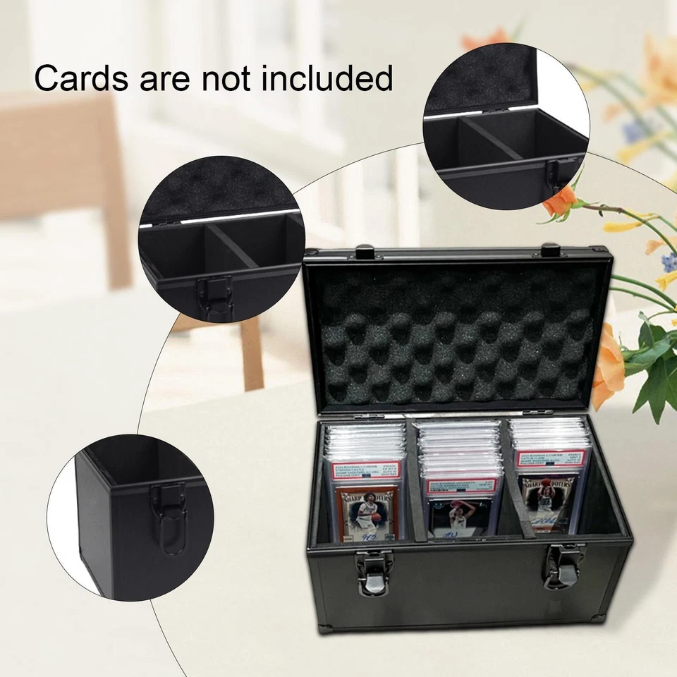 Trading Card Storage Box Deck Organizer Sleek with Dividers Sturdy Keeper - Image 1 of 1