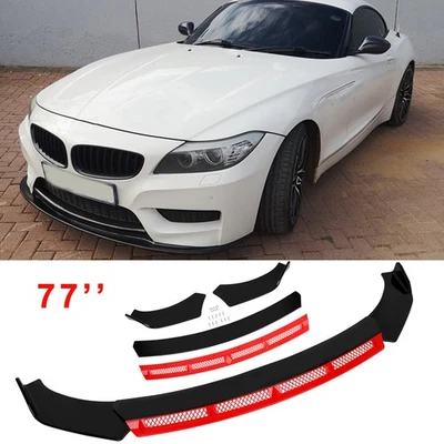 Para Z3 Z4 Z8 para-choque dianteiro brilhante divisor de lábios spoiler inferior vermelho queixo kit corpo - Imagem 1 de 4