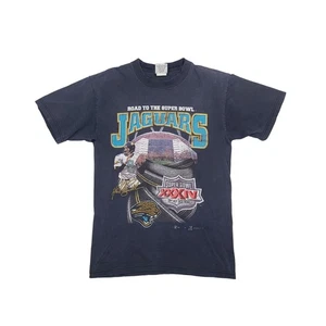 Vintage 90s Jacksonville Jaguars Superbowl T Shirt Sz M RARE Faded Distressed - Picture 1 of 15