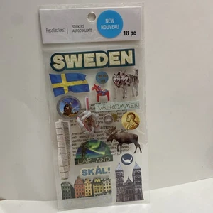 Recollections Stickers SWEDEN Travel Lapland SkalScrapbook Dimensional NEW 18 pc - Picture 1 of 1