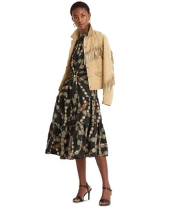 Vestido Camisa Ralph Lauren Yestin Estampado Cinturón Midi 14 - Imagen 1 de 10