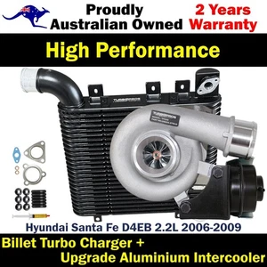 Upgrade Billet Turbo Charger+64mm Intercooler For Hyundai Santa Fe D4EB 2.2L - Picture 1 of 11