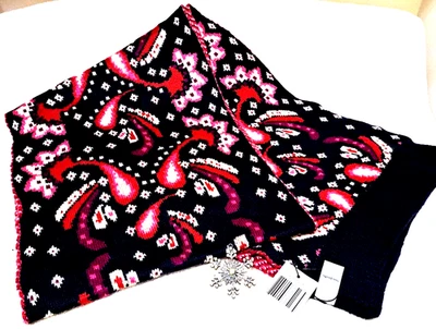 NWT Vera Bradley Cozy Winter Scarf Women Neck Warmer Blue/Red - Image 1 of 3