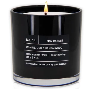 | Jasmine, Oud & Sandalwood | Luxury Scented Soy Jar Candle | Hand Poured in ... - Picture 1 of 6