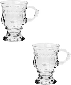 Irish Coffee Tassen, Espressotassen mit Glasfuß und 4,2 Unzen, Transparenz - Bild 1 von 7
