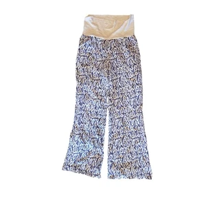 Pantaloni HIHO Tortola Lino S Donna Viola Bianco Vita Alta Pull On Dritti - Foto 1 di 5