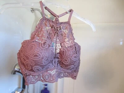 Sutiã acolchoado feminino T-back push up rosa tamanho S cor marrom claro novo sem etiquetas - Imagem 1 de 4