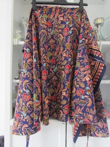 Indian Cotton Ethnic Wrap Skirt ~ Size Small - Picture 1 of 2