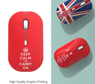 Keep CALM and Carry On MOUSE Red Mouse - Quiet Wireless 1600 DPI Quality - Image 1 of 4