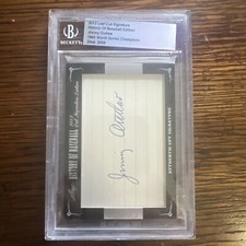 2012 Leaf History Of Baseball Jimmy Outlaw CUT AUTO WS Champ BGS Deceased 2006