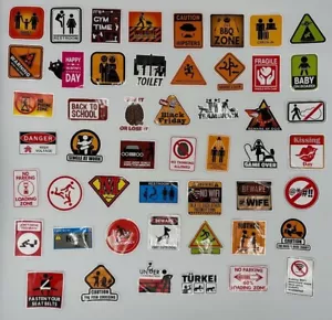 50 Sticker Aufkleber Stickerbomb Warnschilder Verbotsschilder Spaß Fun Lustig - Bild 1 von 1