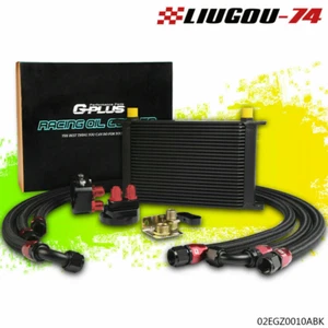 Fit For Universal 25 Row Engine Transmission Oil Cooler + Filter Relocation Kit - Picture 1 of 9