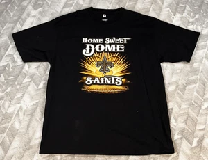 New Orleans Saints Home Sweet Dome 2xl Mens Black Graphic Logo T shirt NFL - Picture 1 of 10