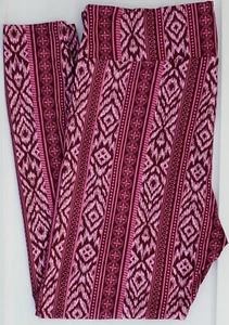 TC2 LuLaRoe Tall & Curvy 2 Leggings süß Southwest Tribal Print rosa neu mit Etikett G54 - Bild 1 von 6