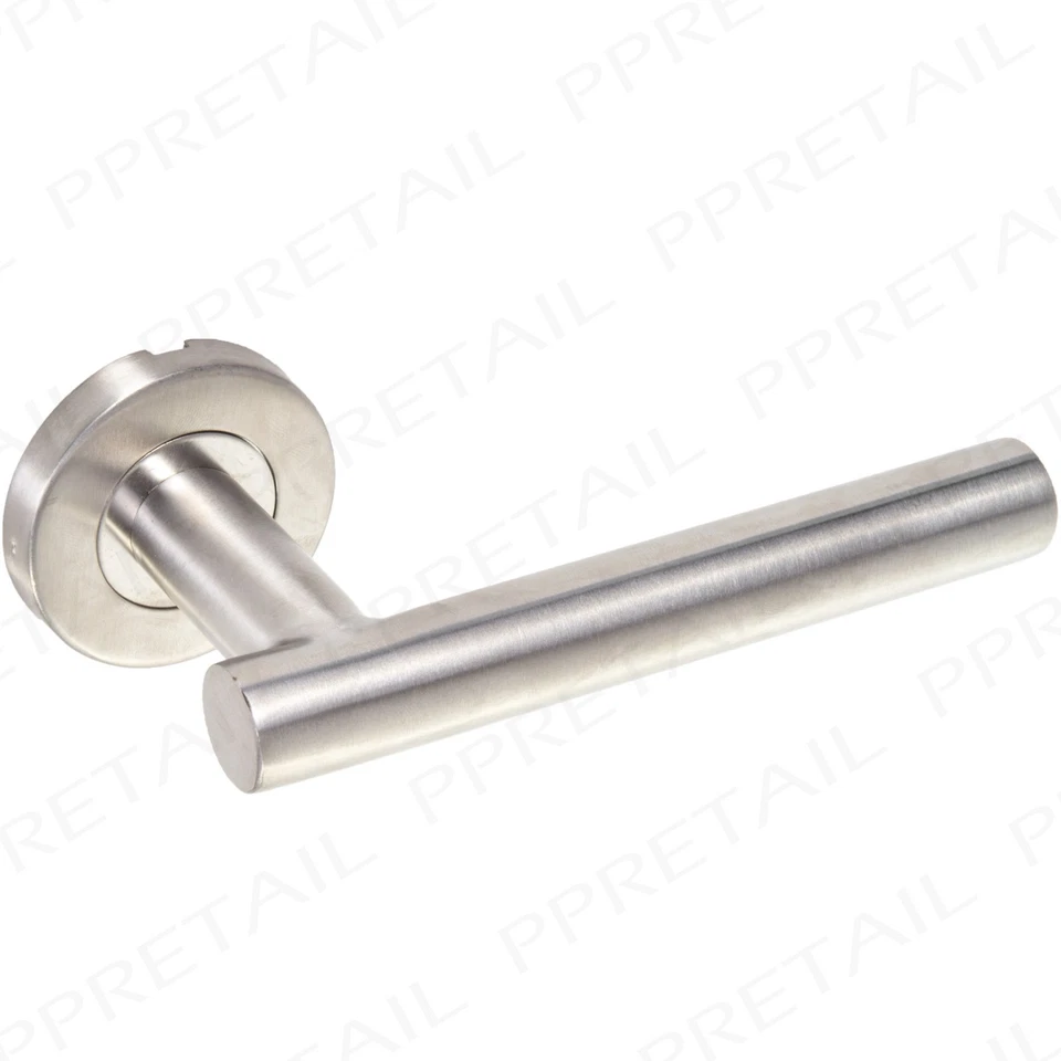 Door Handle Latch Kit Satin Stainless Steel Internal Living Room Bar Lever Set