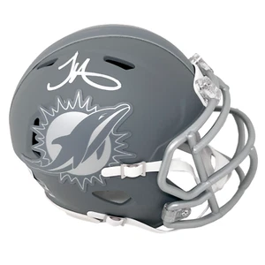 Tyreek Hill Miami Dolphins Signed Riddell Slate Mini Helmet BAS Beckett - Picture 1 of 3