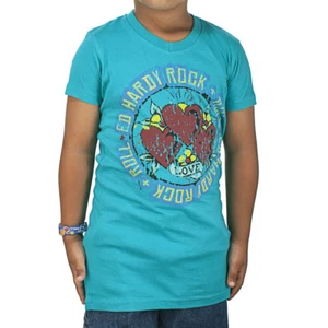 Ed Hardy Toddlers Love V-Neck T-Shirt - Teal  - Picture 1 of 2