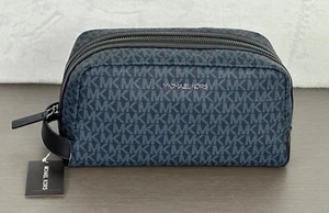 Michael Kors Hombre Azul Firma Logo Viaje/Aseo Kit Bolso Nuevo con Etiquetas $198 - Imagen 1 de 18